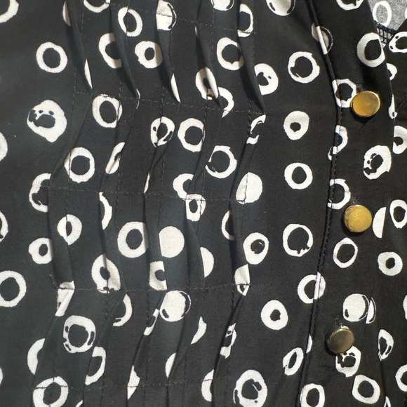 Black and White Polka Dot Blouse - Picture 3 of 4